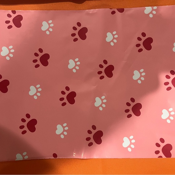 Pink Paw Print poly mailers 10” X 13” - Picture 1 of 4